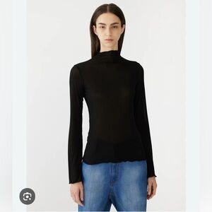 bassike Regular Raised Neck Long Sleeve T-Shirt​